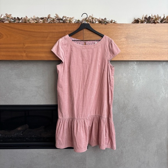 Maeve By Anthropologie pink flounced corduroy dress, Size 14 - Picture 3 of 13